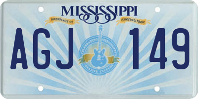 MS license plate AGJ149