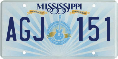 MS license plate AGJ151