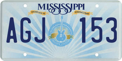 MS license plate AGJ153