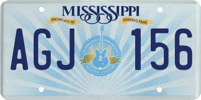MS license plate AGJ156