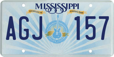 MS license plate AGJ157