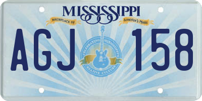MS license plate AGJ158
