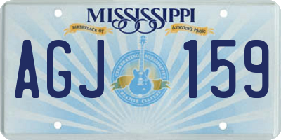 MS license plate AGJ159