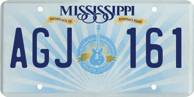 MS license plate AGJ161