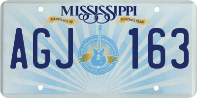 MS license plate AGJ163