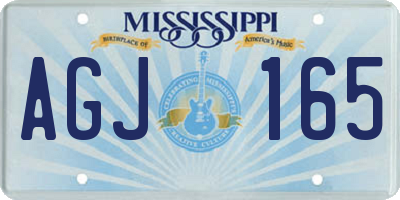 MS license plate AGJ165