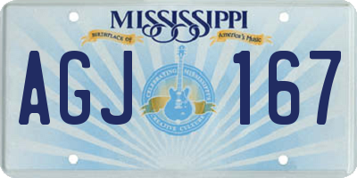 MS license plate AGJ167