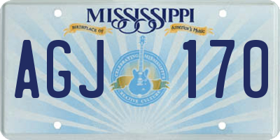 MS license plate AGJ170