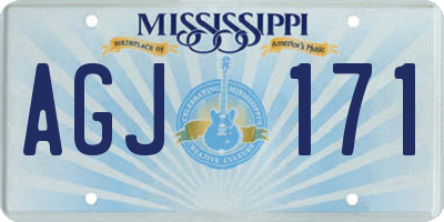 MS license plate AGJ171