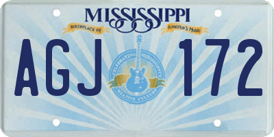 MS license plate AGJ172