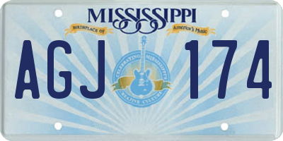 MS license plate AGJ174