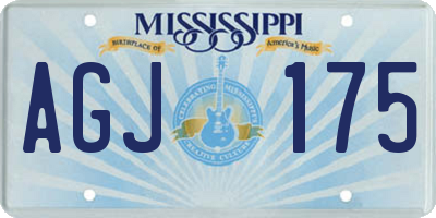 MS license plate AGJ175
