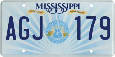 MS license plate AGJ179