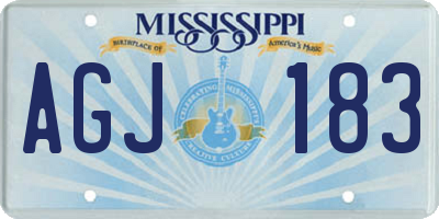 MS license plate AGJ183