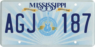 MS license plate AGJ187