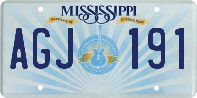 MS license plate AGJ191