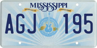 MS license plate AGJ195