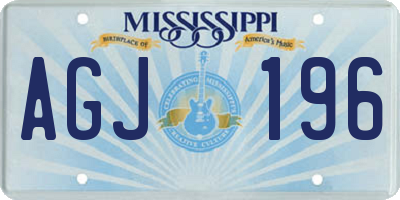 MS license plate AGJ196