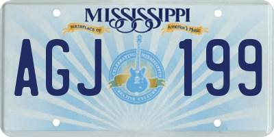 MS license plate AGJ199