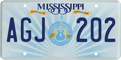 MS license plate AGJ202