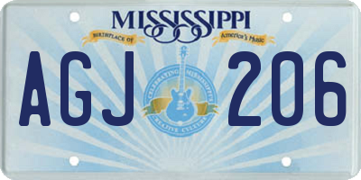 MS license plate AGJ206
