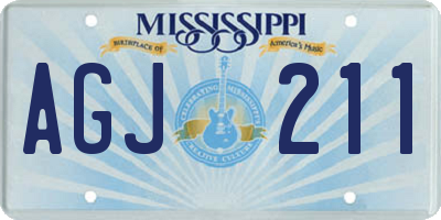 MS license plate AGJ211