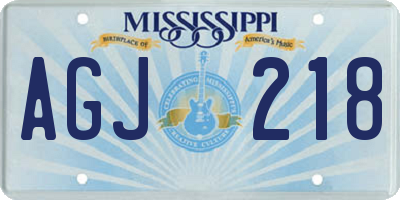 MS license plate AGJ218