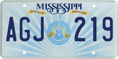 MS license plate AGJ219
