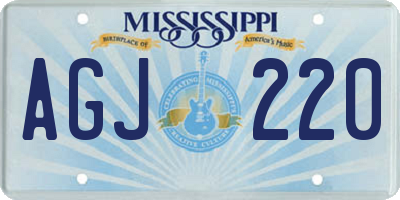 MS license plate AGJ220