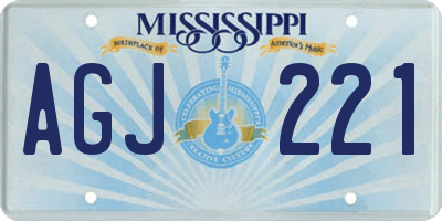 MS license plate AGJ221