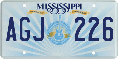 MS license plate AGJ226