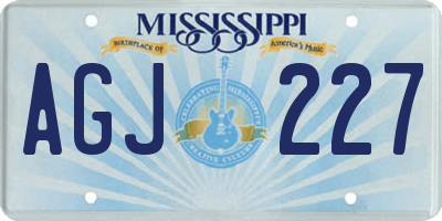 MS license plate AGJ227