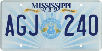 MS license plate AGJ240