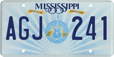 MS license plate AGJ241