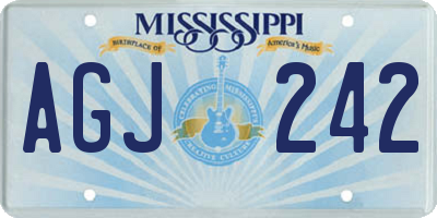 MS license plate AGJ242