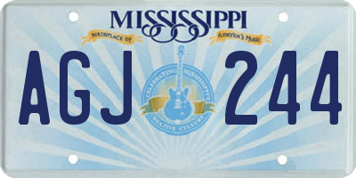 MS license plate AGJ244