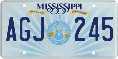 MS license plate AGJ245
