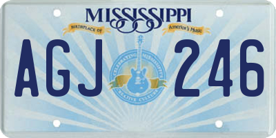 MS license plate AGJ246