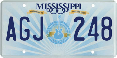 MS license plate AGJ248