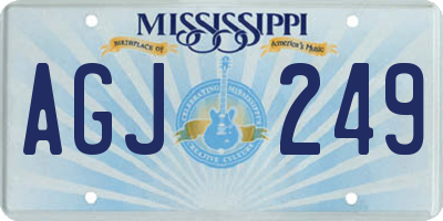 MS license plate AGJ249