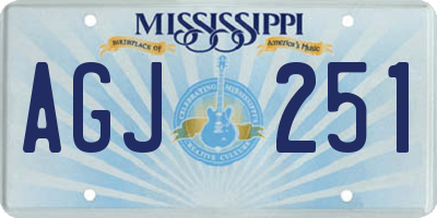 MS license plate AGJ251