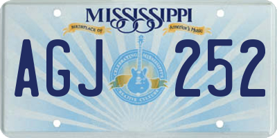 MS license plate AGJ252