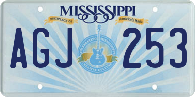 MS license plate AGJ253