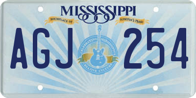 MS license plate AGJ254