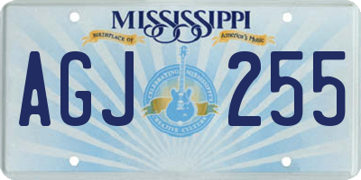 MS license plate AGJ255