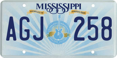 MS license plate AGJ258