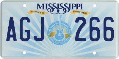 MS license plate AGJ266