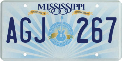 MS license plate AGJ267