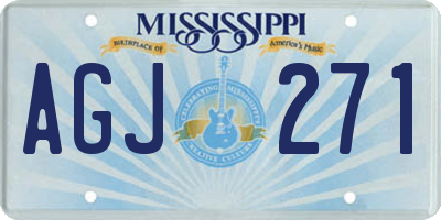 MS license plate AGJ271