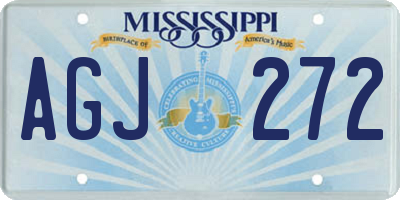 MS license plate AGJ272